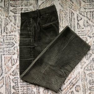 Olive corduroy pants.